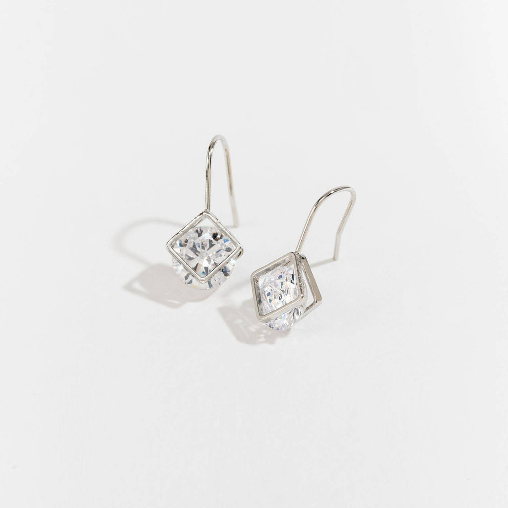 Dazzlers Cubic Zirconia Diamond Drop Earrings