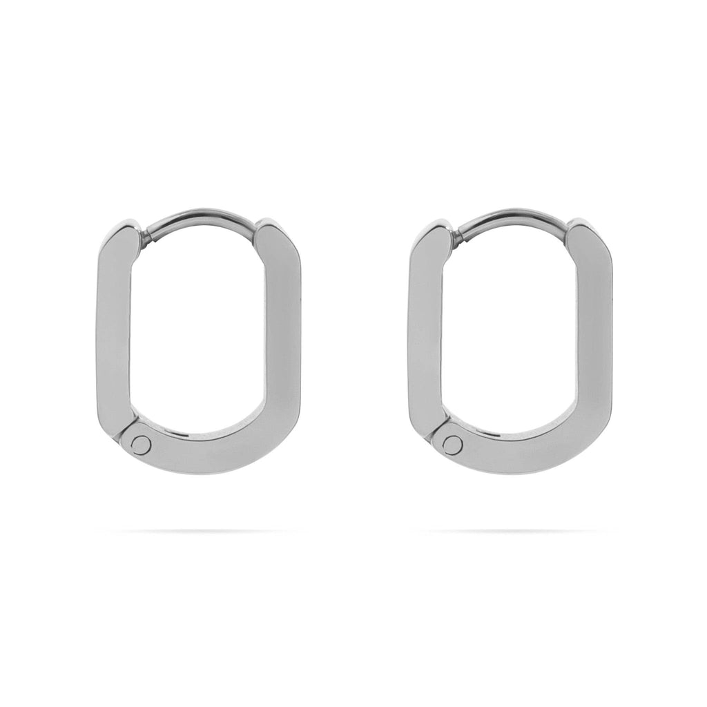18K Gold PVD Stainless Steel Oval Huggies