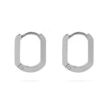 18K Gold PVD Stainless Steel Oval Huggies
