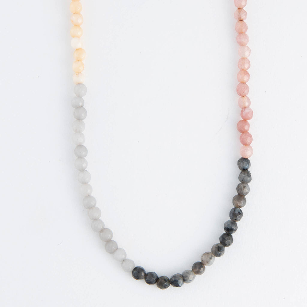 Maren Genuine Aventurine Stone Ombre 15" Beaded Necklace