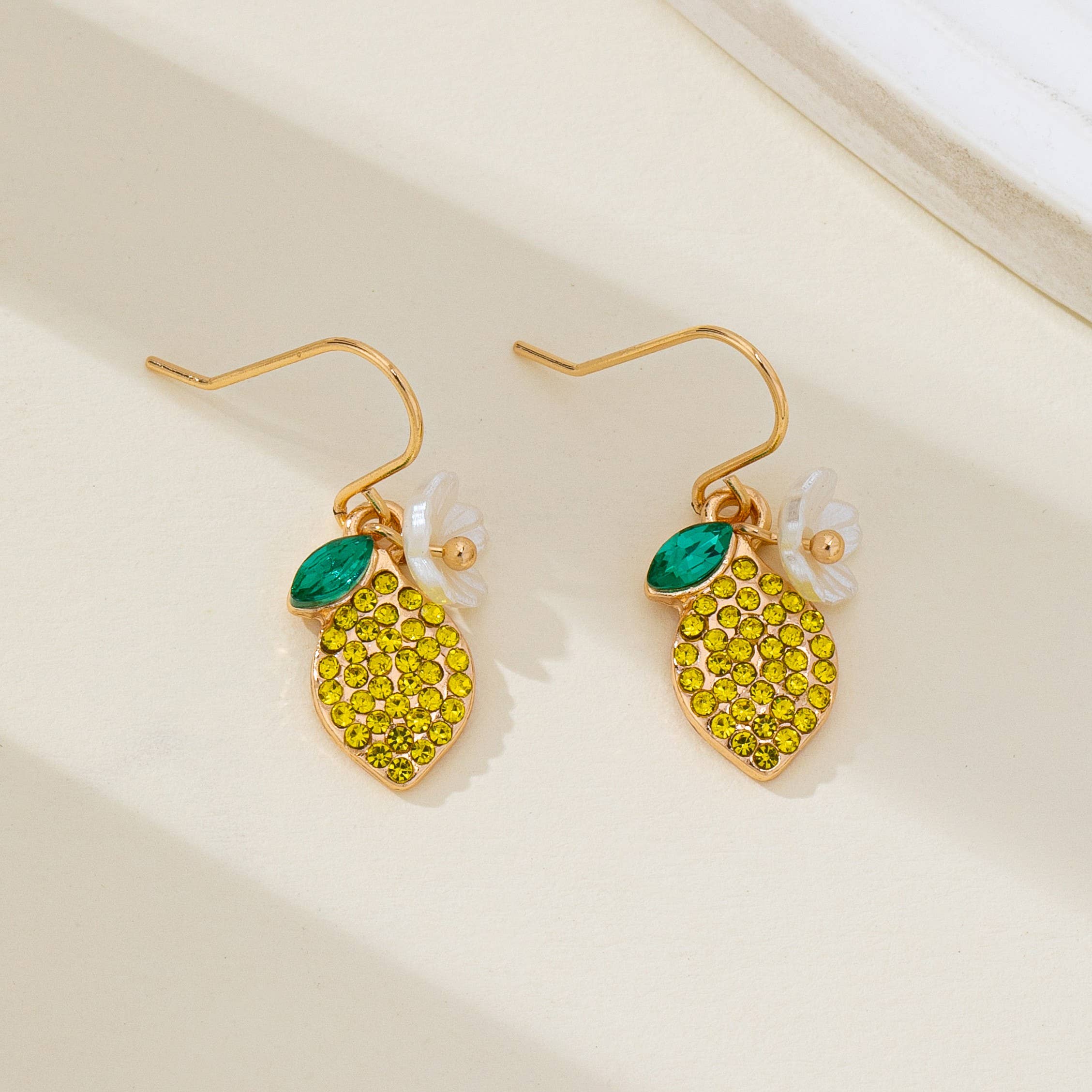 Sparkling Pave Lemon Drop Earrings | 80E62626