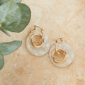 Tortoiseshell Double Ring Acrylic Hoop Earring