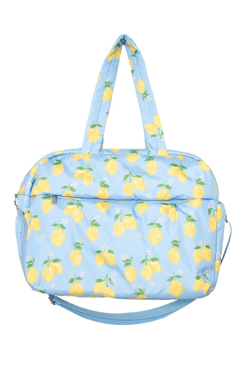 Zesty Lemons Overnight Bag / weekender