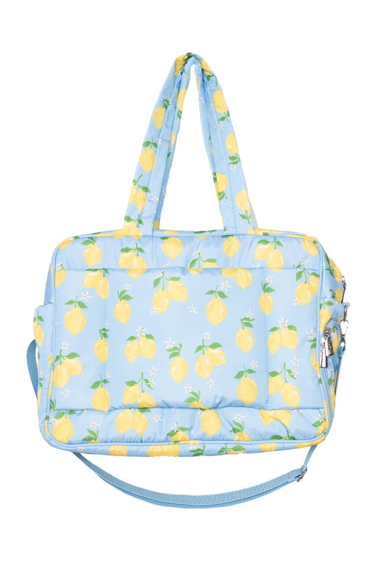 Zesty Lemons Overnight Bag / weekender