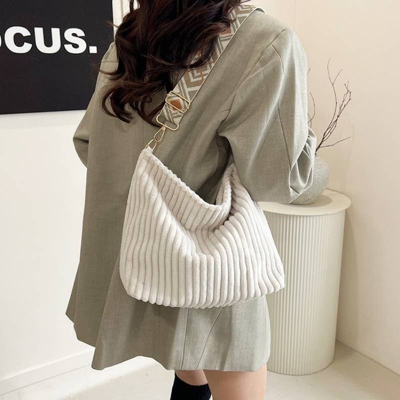 Corduroy AZTEC Guitar Shoulder Strap Tote Bag | 40P584