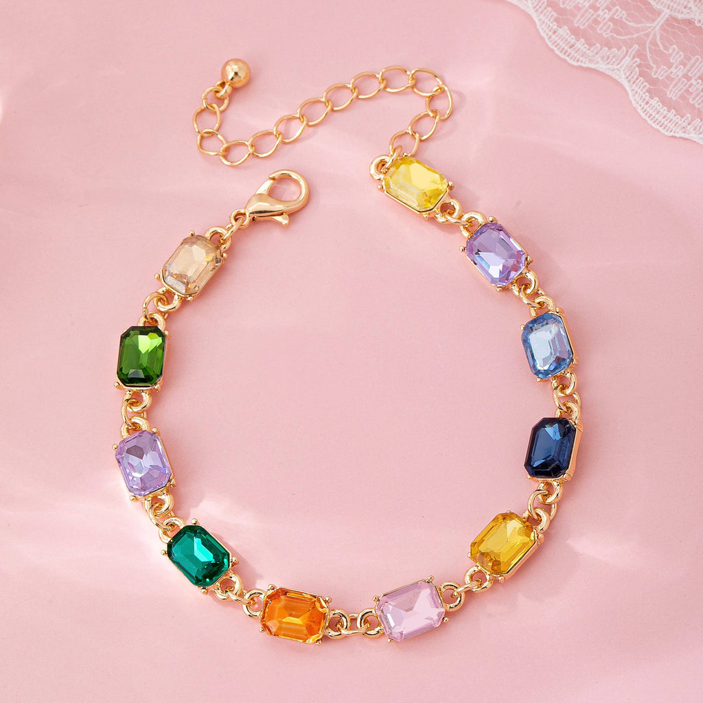 Rainbow Gemstone Tennis Bracelet | 80B1674