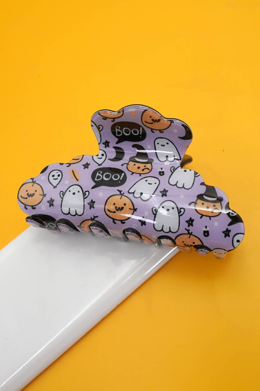 HALLOWEEN PUMPKIN GHOST HAIR CLAW CLIPS | 40H962