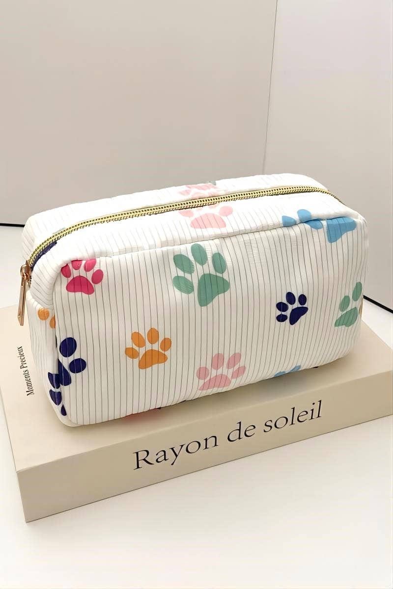 `.Corduroy cosmetic make up bag pouch