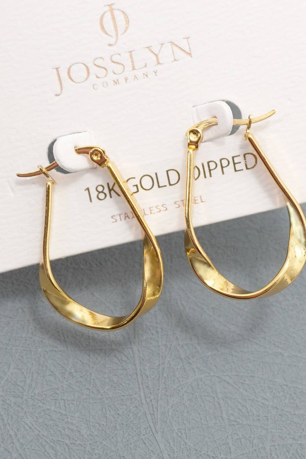 18K STAINLESS STEEL WATERPROOF TARNISH FREE HOOPS | 40E490
