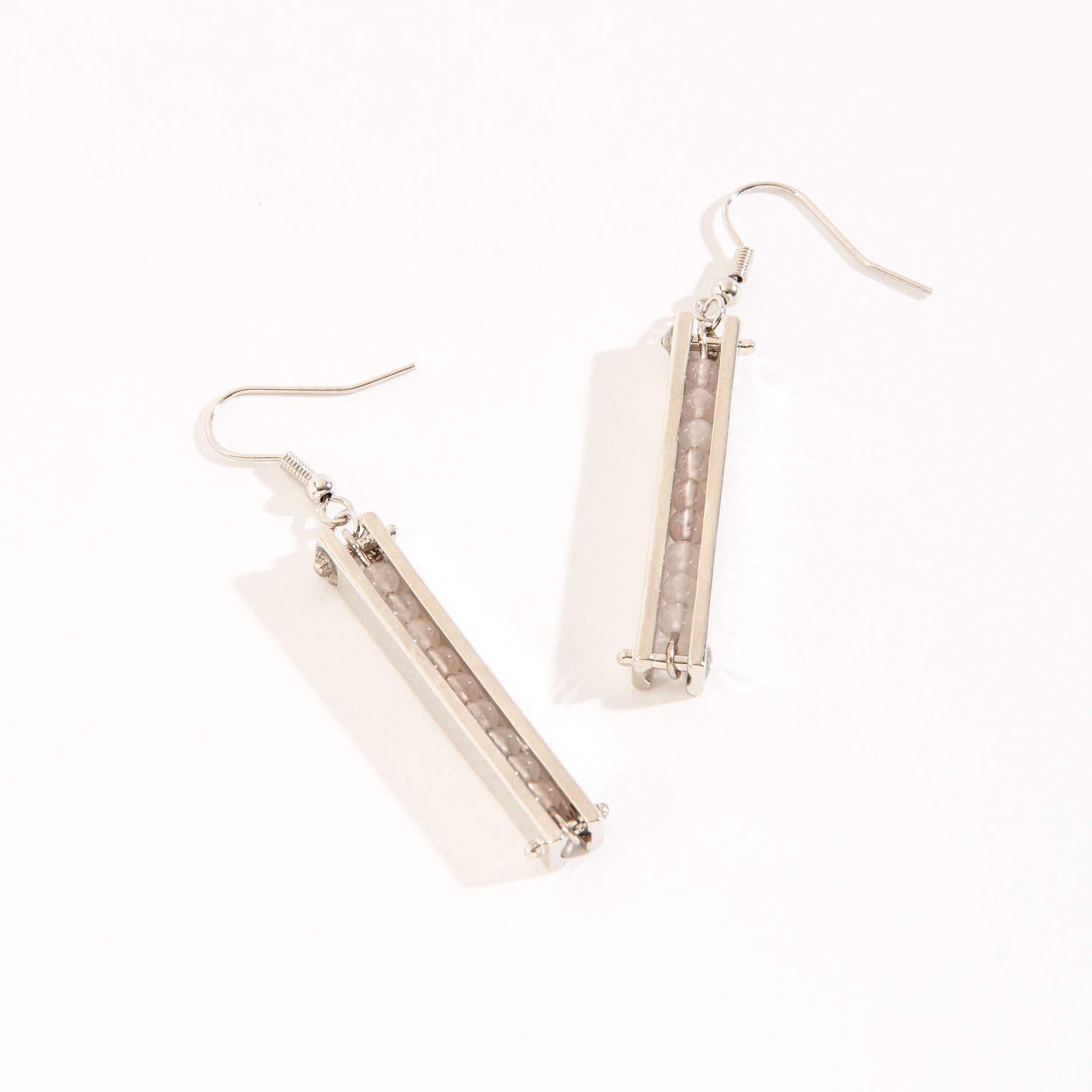 Parker Genuine Stone Bar Drop Earrings