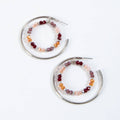 Layne Berry Beaded Double Hoop Earrings