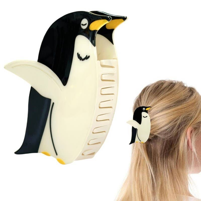 Adorable Penguin Hair Claw Clip | 40H1046