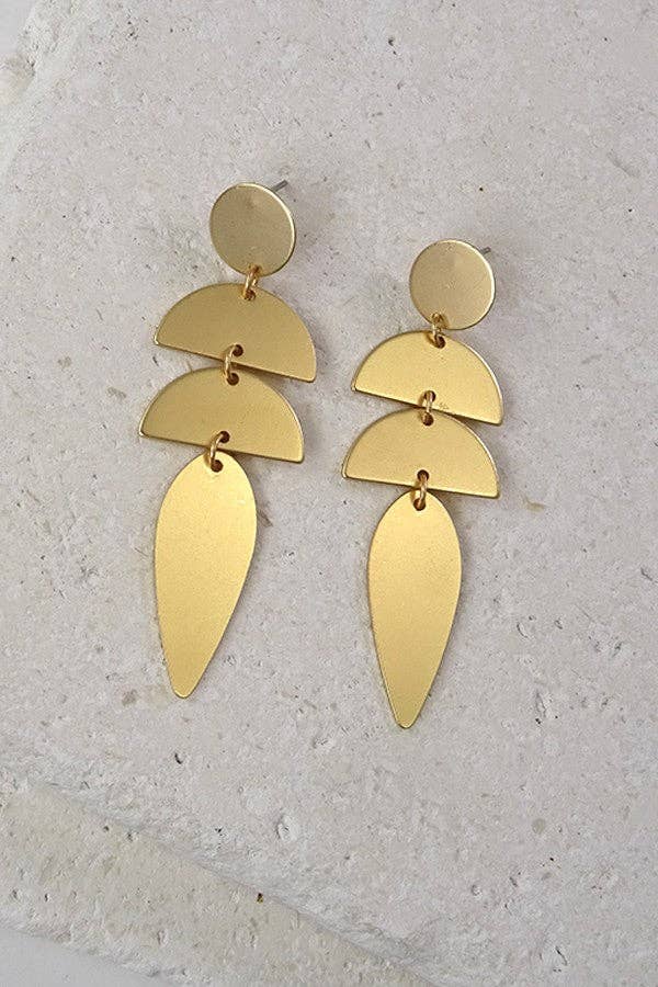 Matte drop earring | 510380142