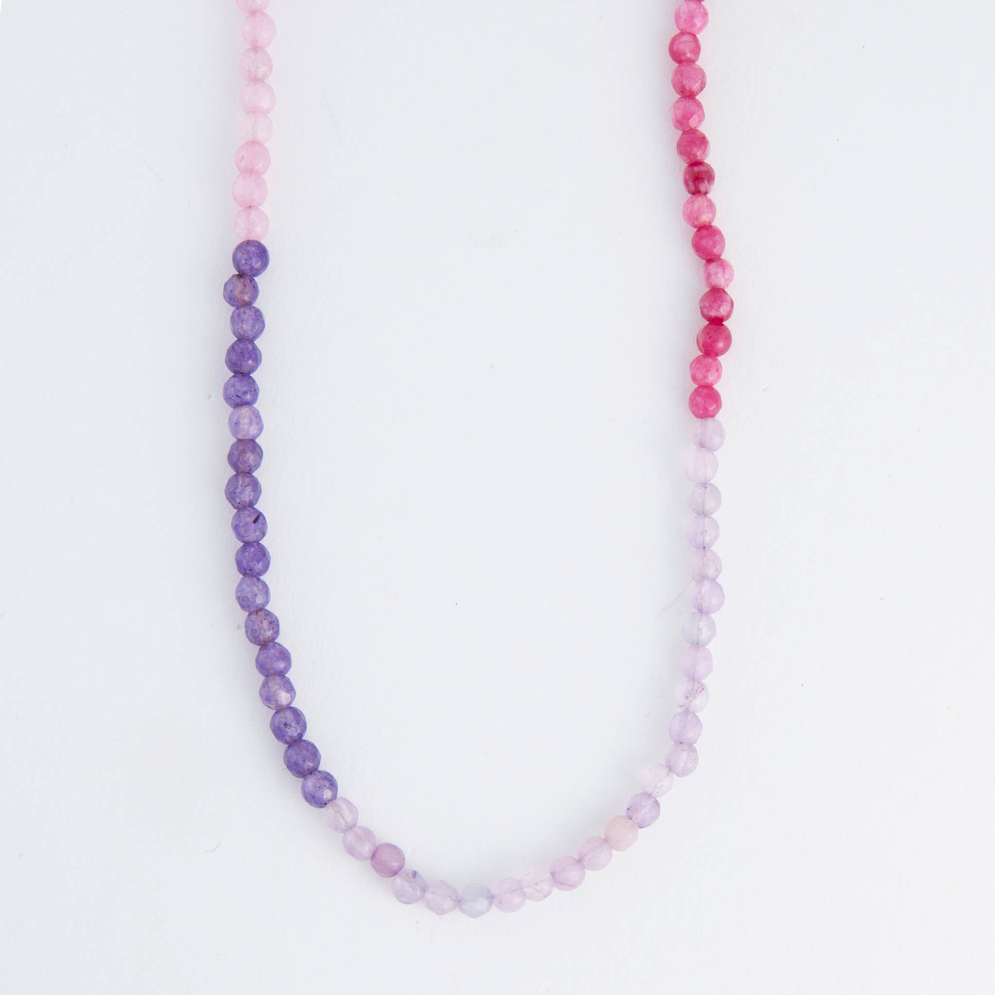 Maren Genuine Aventurine Stone Ombre 15" Beaded Necklace
