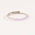 Haven Lavender & Silver Two Tone Beaded Memory Wire Bracelet