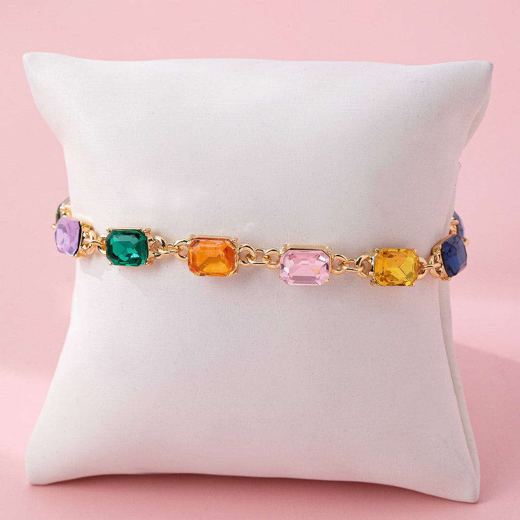 Rainbow Gemstone Tennis Bracelet | 80B1674