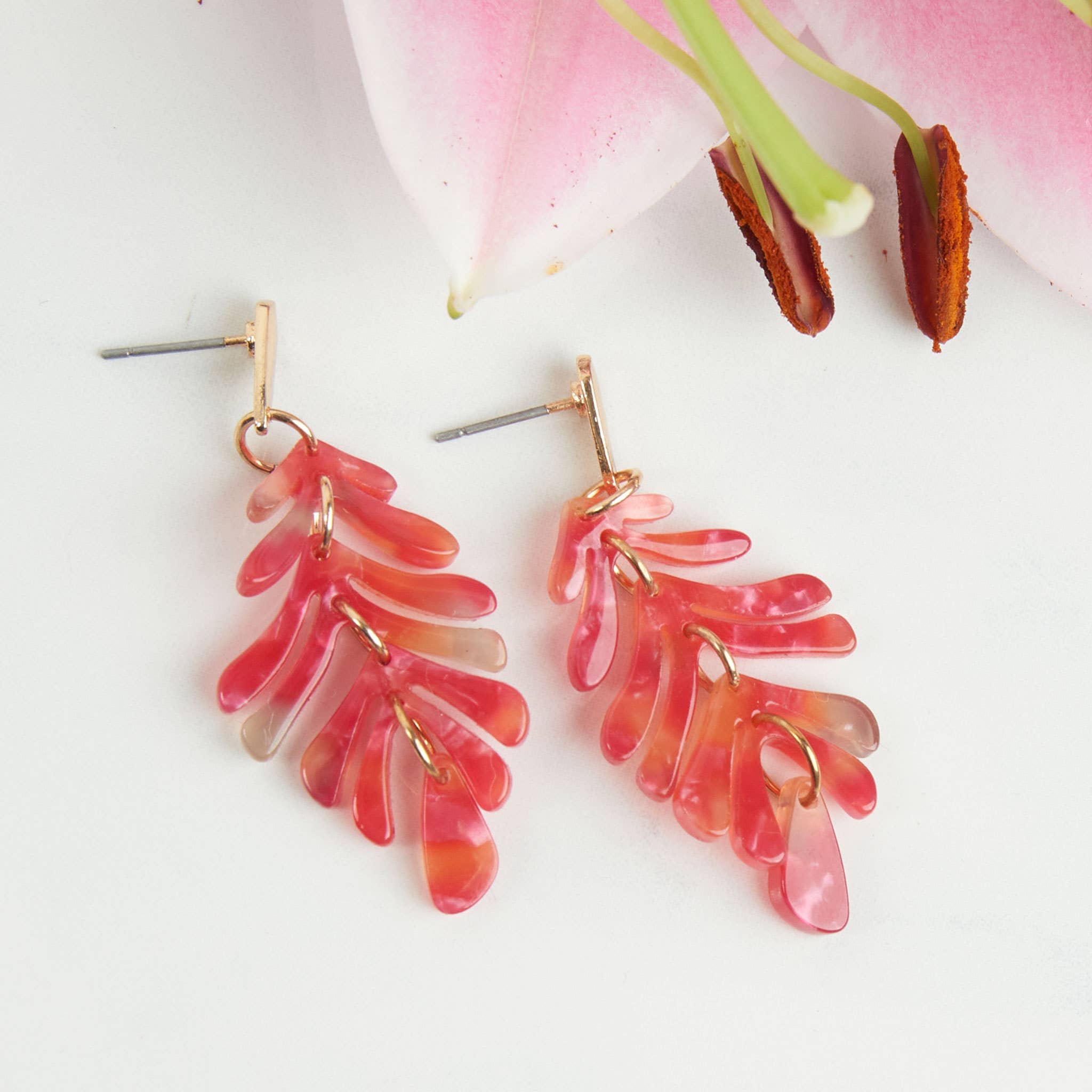 Drop Earrings Ailani Acrylic Feather