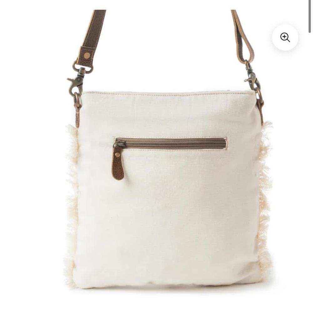 Canvas beaded crossbody
