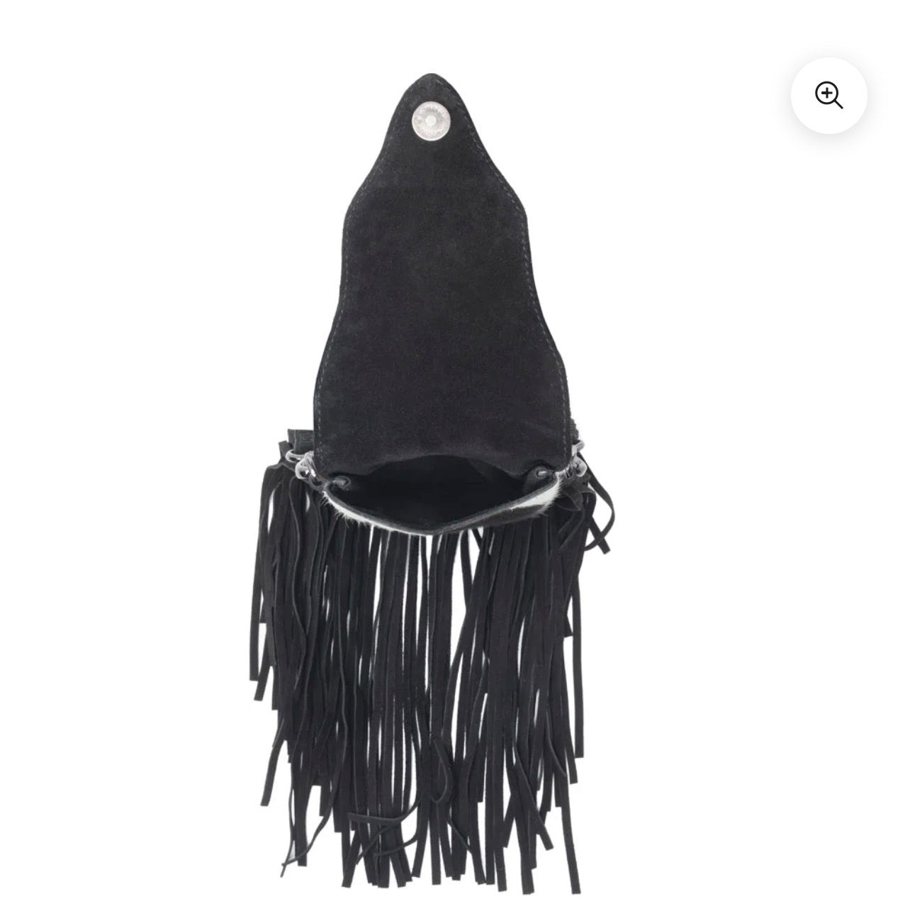 Dakota Drift Hairon Leather Bag In Ebony & White