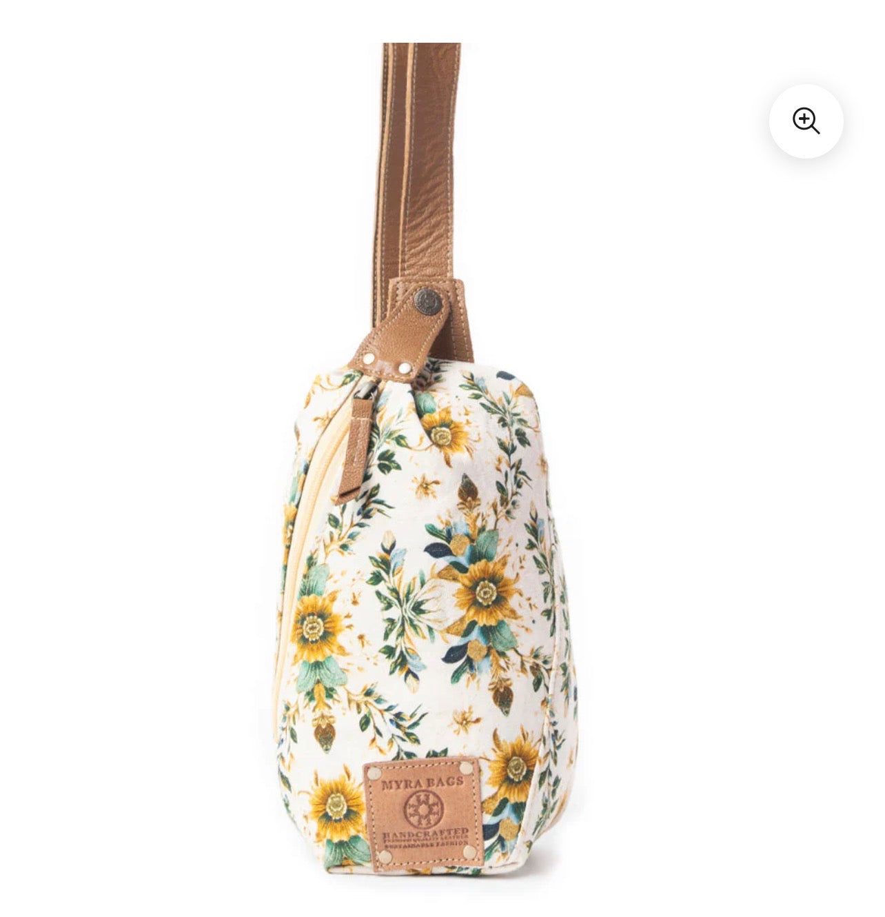 Oasis Blooms Fanny Pack Bag In Brown & White