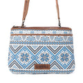 Tribal Hollow Cotton & Leather Crossbody Bag