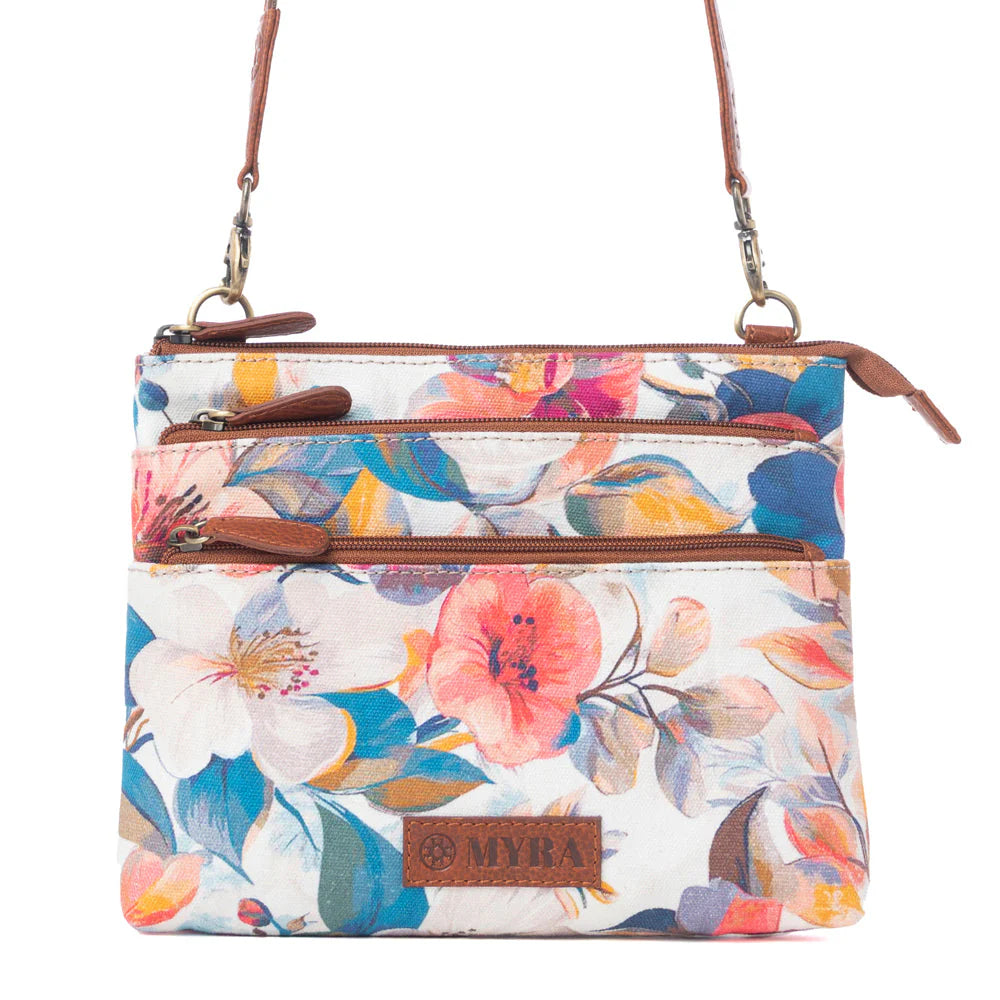 Maple Ridge Cotton & Leather Crossbody Bag