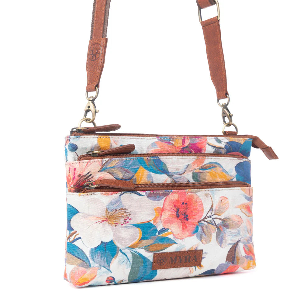 Maple Ridge Cotton & Leather Crossbody Bag