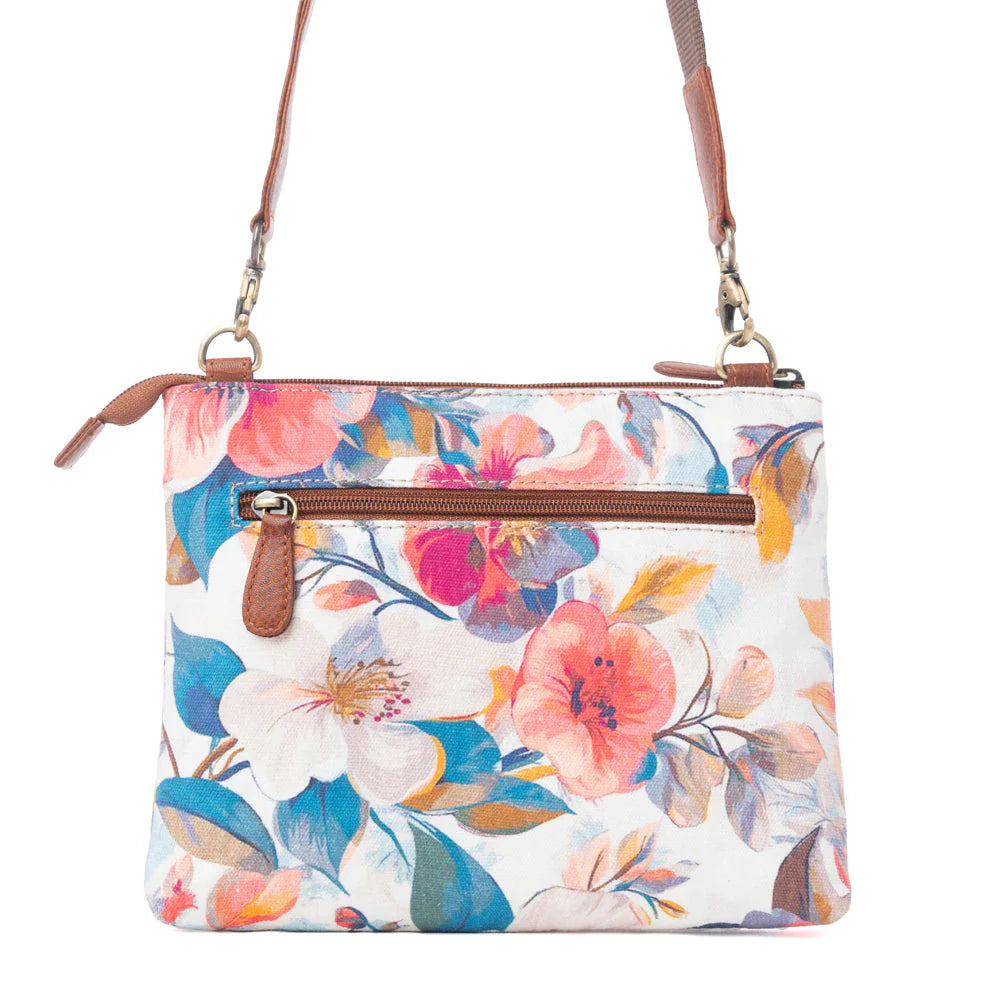 Maple Ridge Cotton & Leather Crossbody Bag