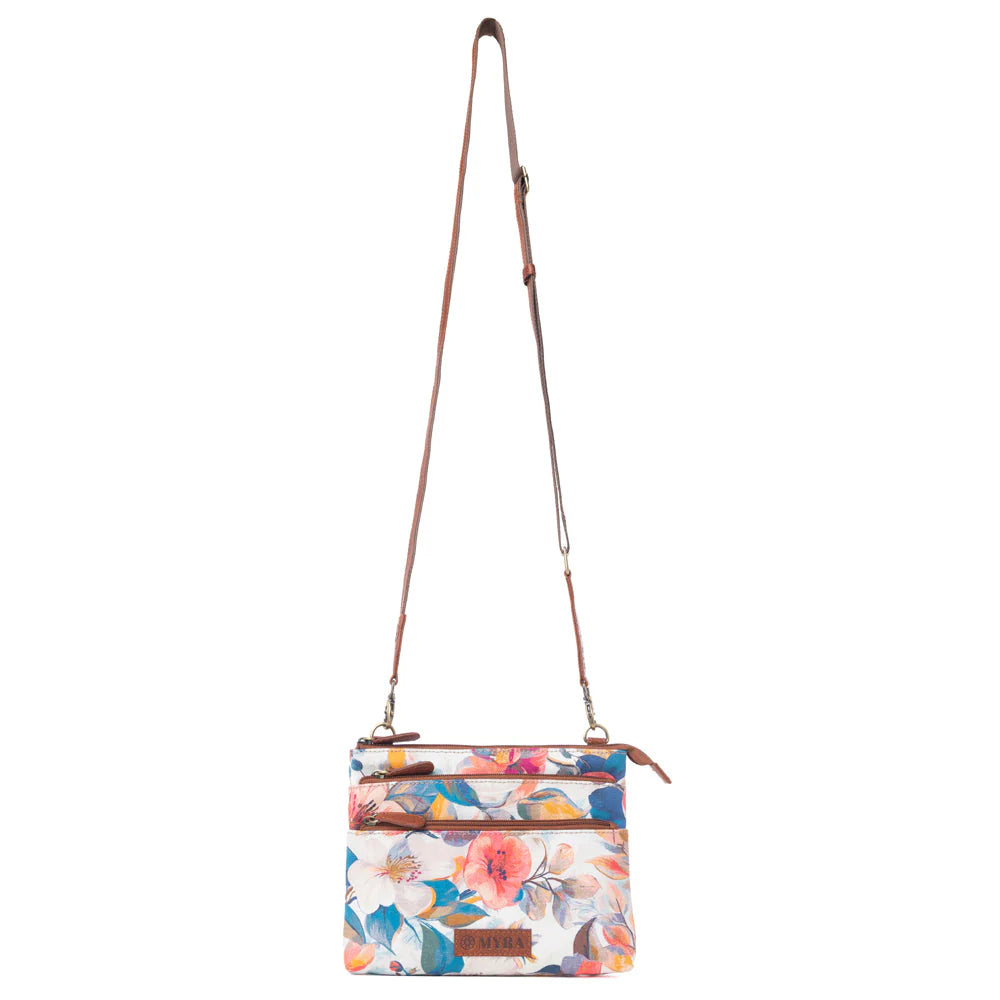 Maple Ridge Cotton & Leather Crossbody Bag