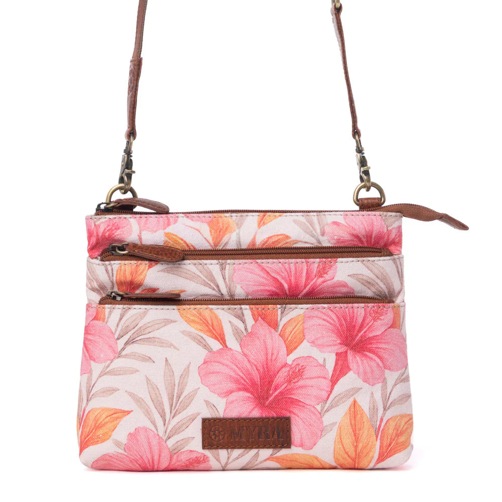 Maple Ridge Cotton & Leather Crossbody Bag