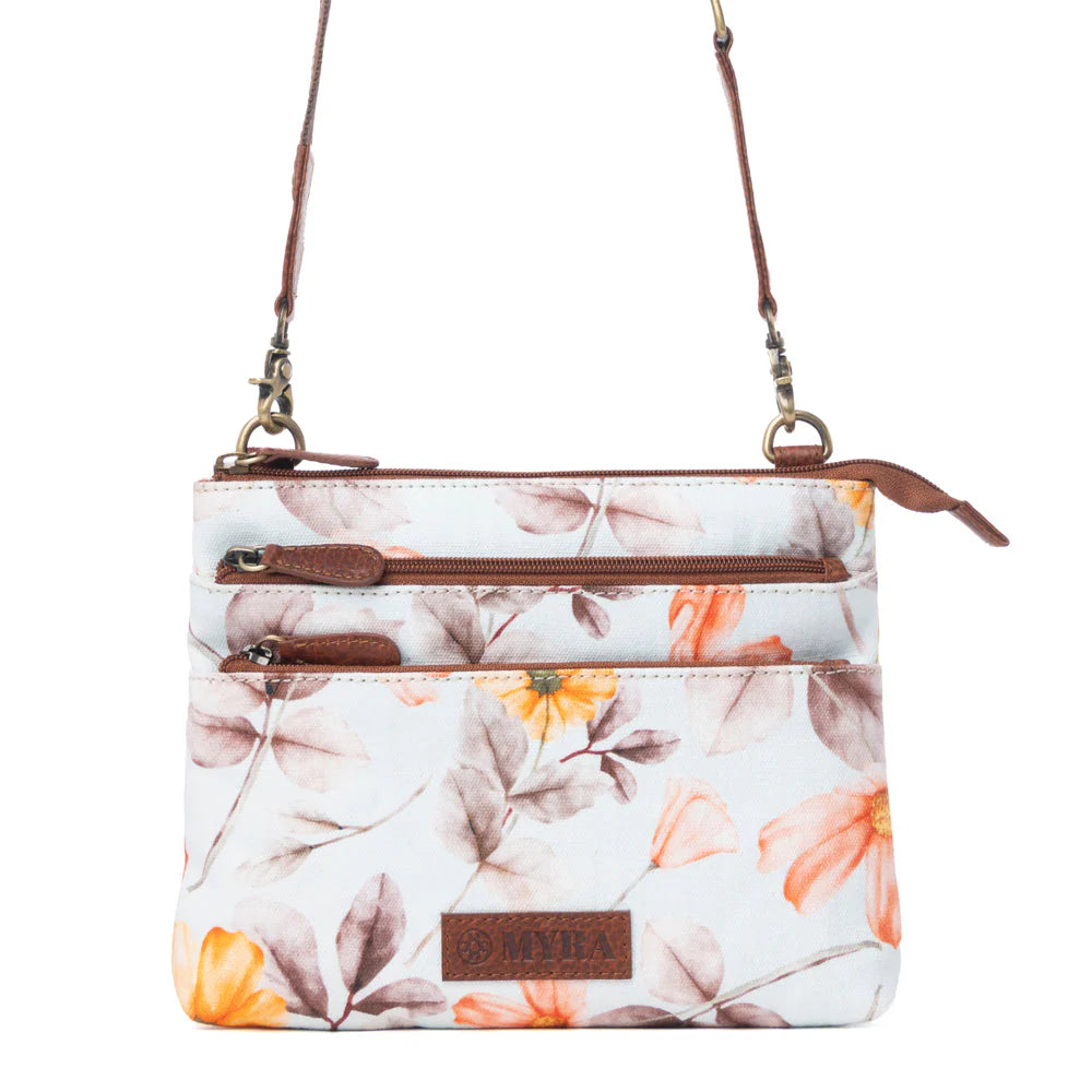 Maple Ridge Cotton & Leather Crossbody Bag
