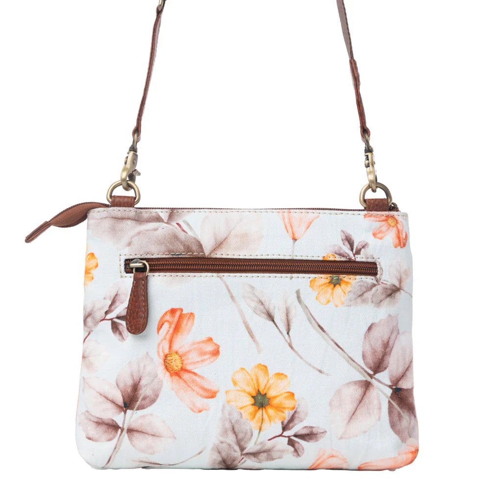 Maple Ridge Cotton & Leather Crossbody Bag