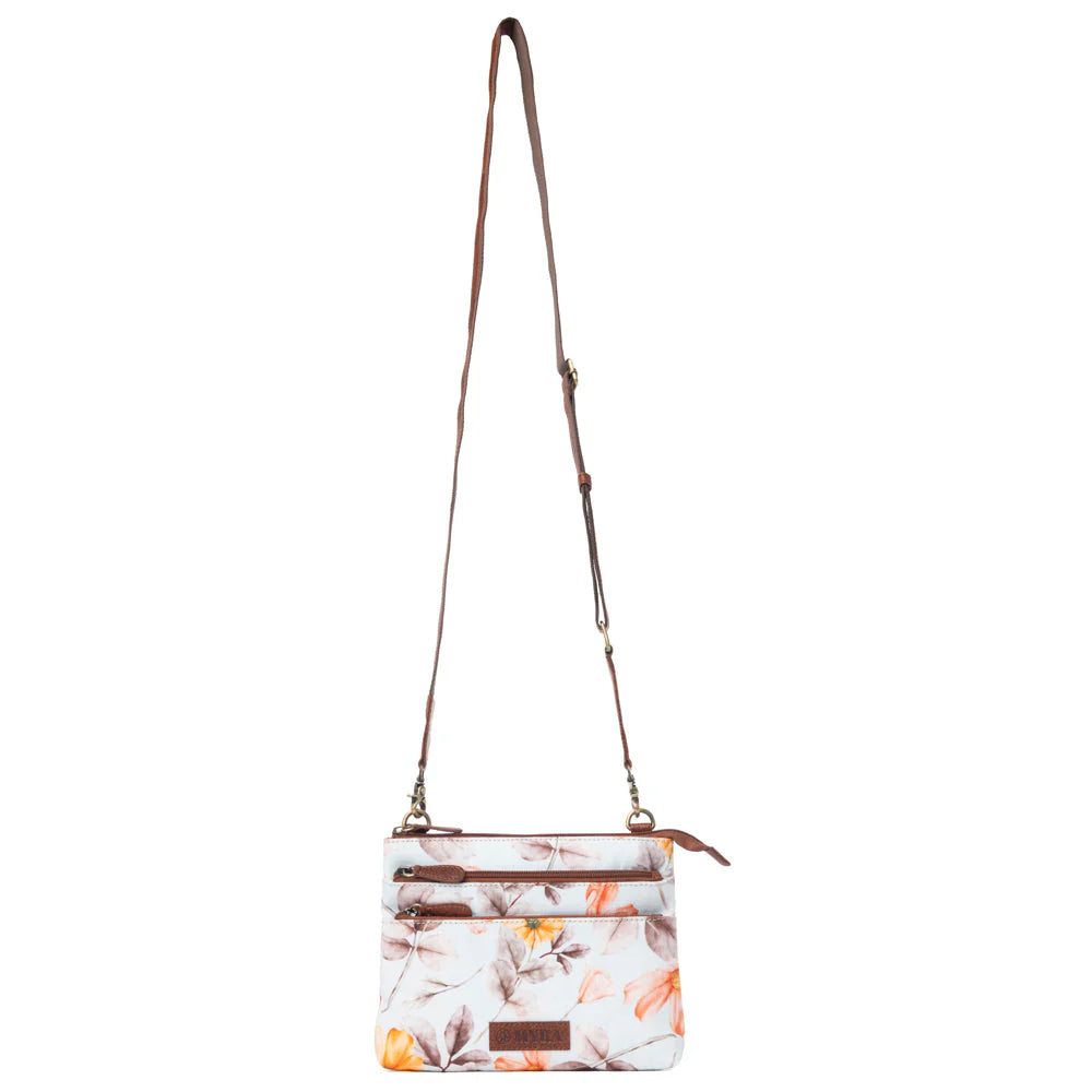 Maple Ridge Cotton & Leather Crossbody Bag