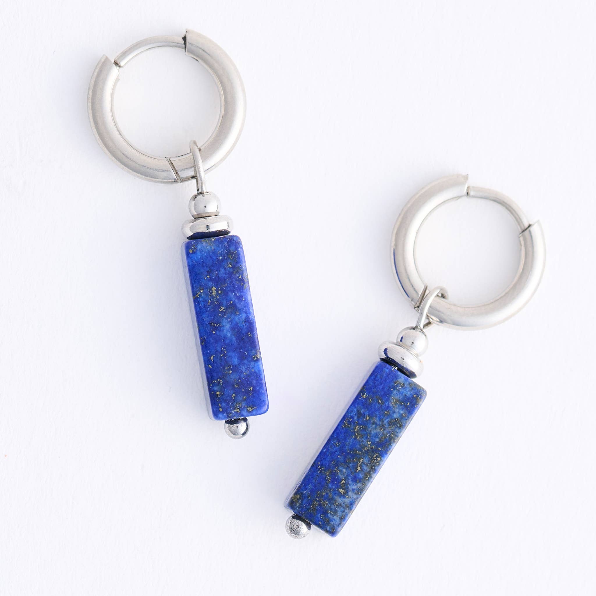 Hoop Earrings Gemstone Bar Waterproof Jewelry Narelle