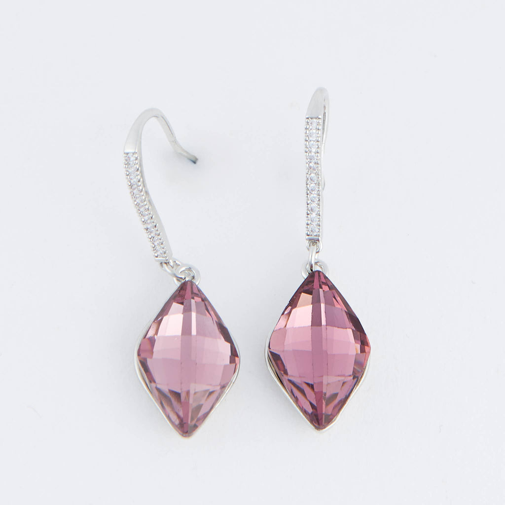Coraline Diamond Gemstone Pave Drop Earrings