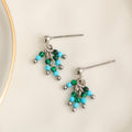 Waterproof Earrings Fringe Drop Amazonite Narelle Silver