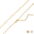 18K Gold PVD Stainless Steel Linked Heart Chain Necklace