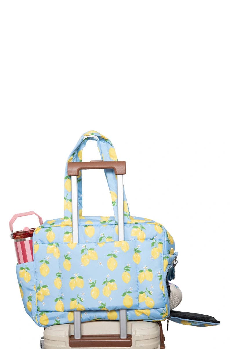 Zesty Lemons Overnight Bag / weekender