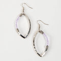Haven Lavender Beaded Gold Marquise Drop Earring