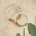Sloane Tortoiseshell Post Bar Acrylic Hoop Earring