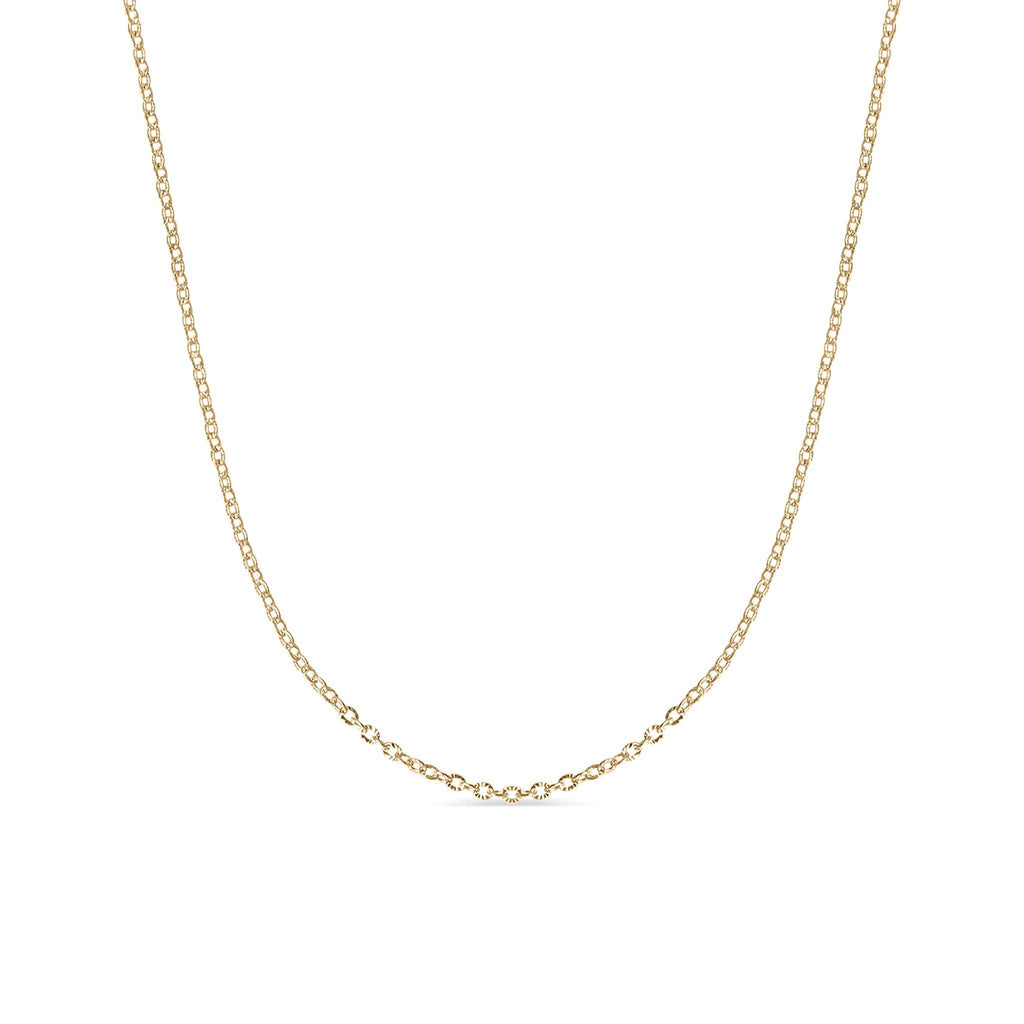 Stainless Steel Crimped Oval Chain Necklace
