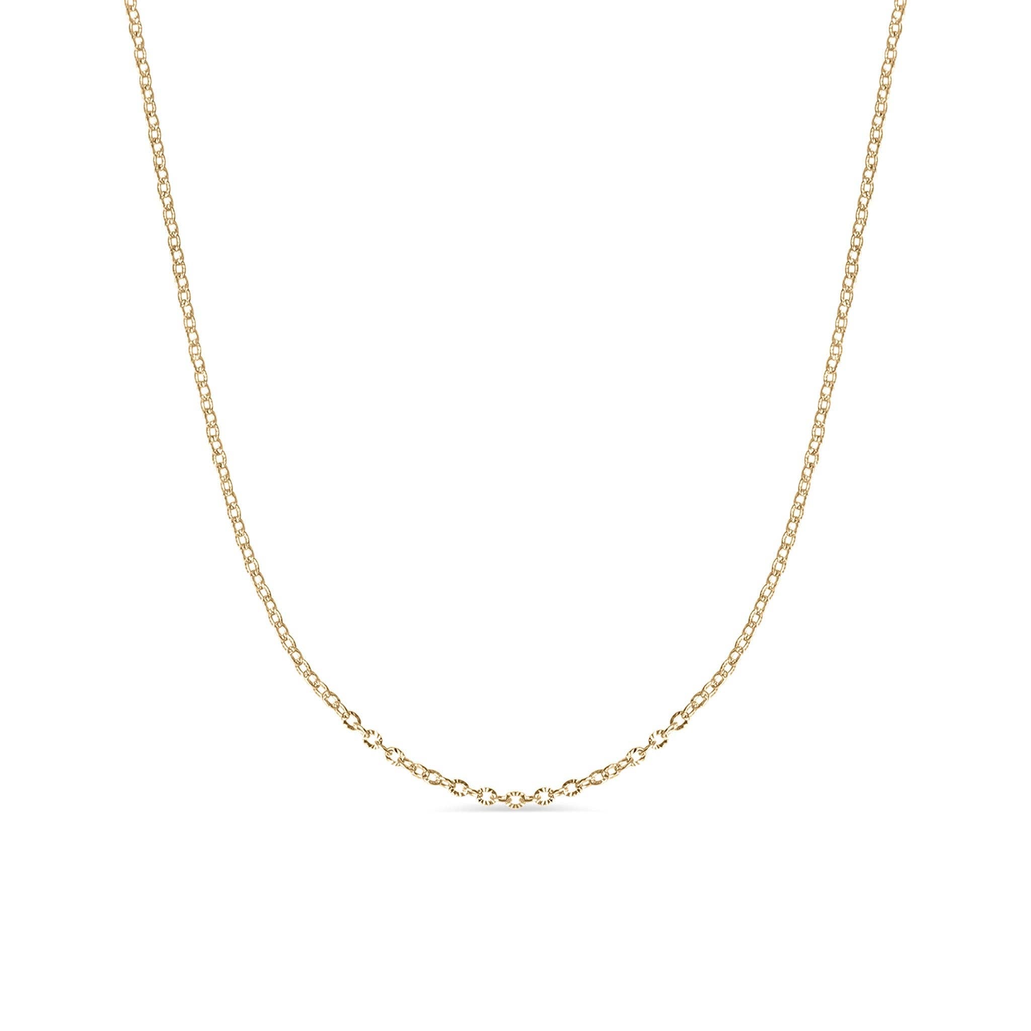 Stainless Steel Crimped Oval Chain Necklace