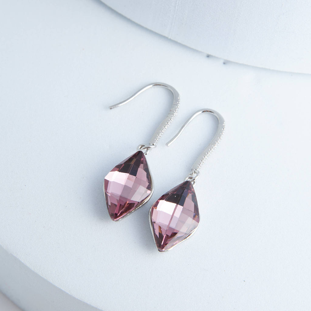 Coraline Diamond Gemstone Pave Drop Earrings