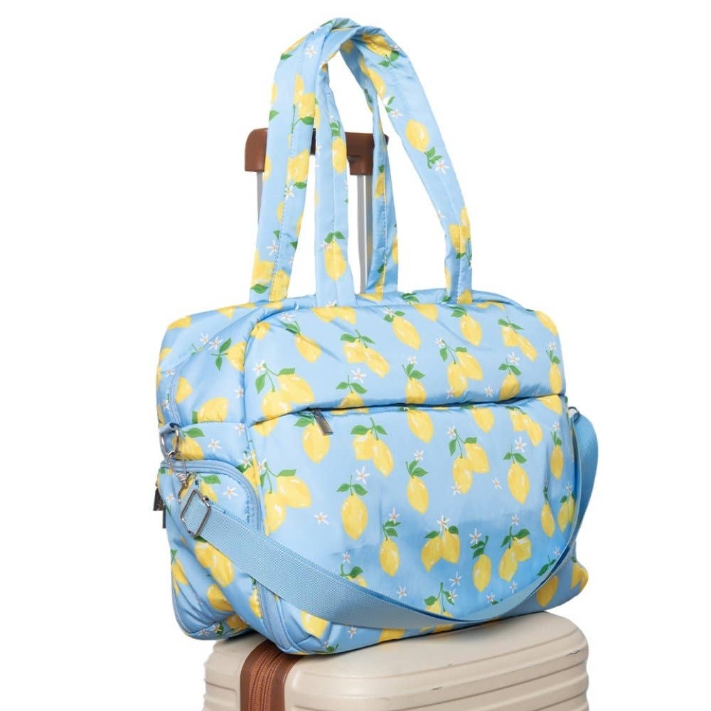Zesty Lemons Overnight Bag / weekender