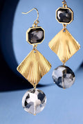 Linear Glass Dangle Drop Earrings
