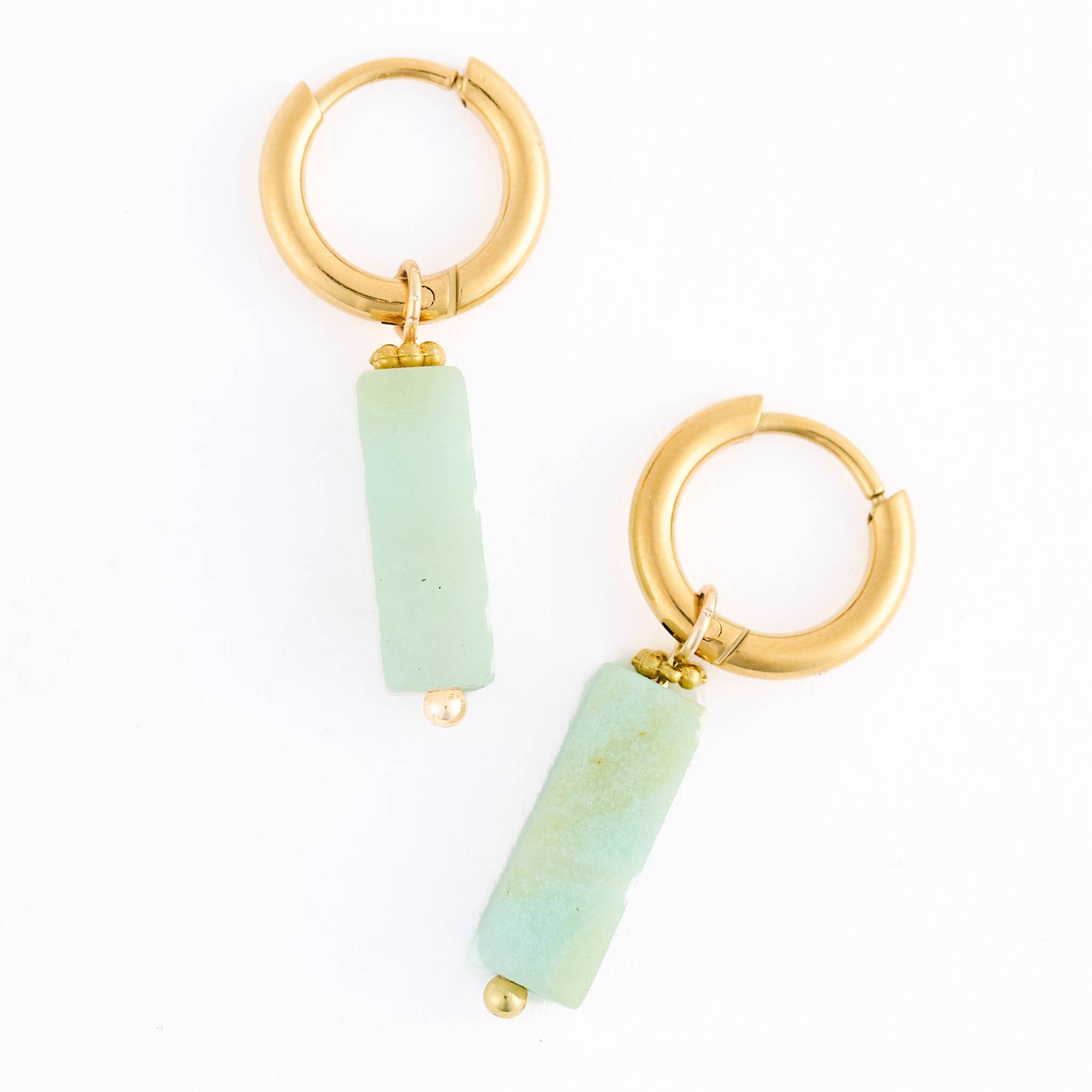 Hoop Earrings Gemstone Bar Waterproof Jewelry Narelle