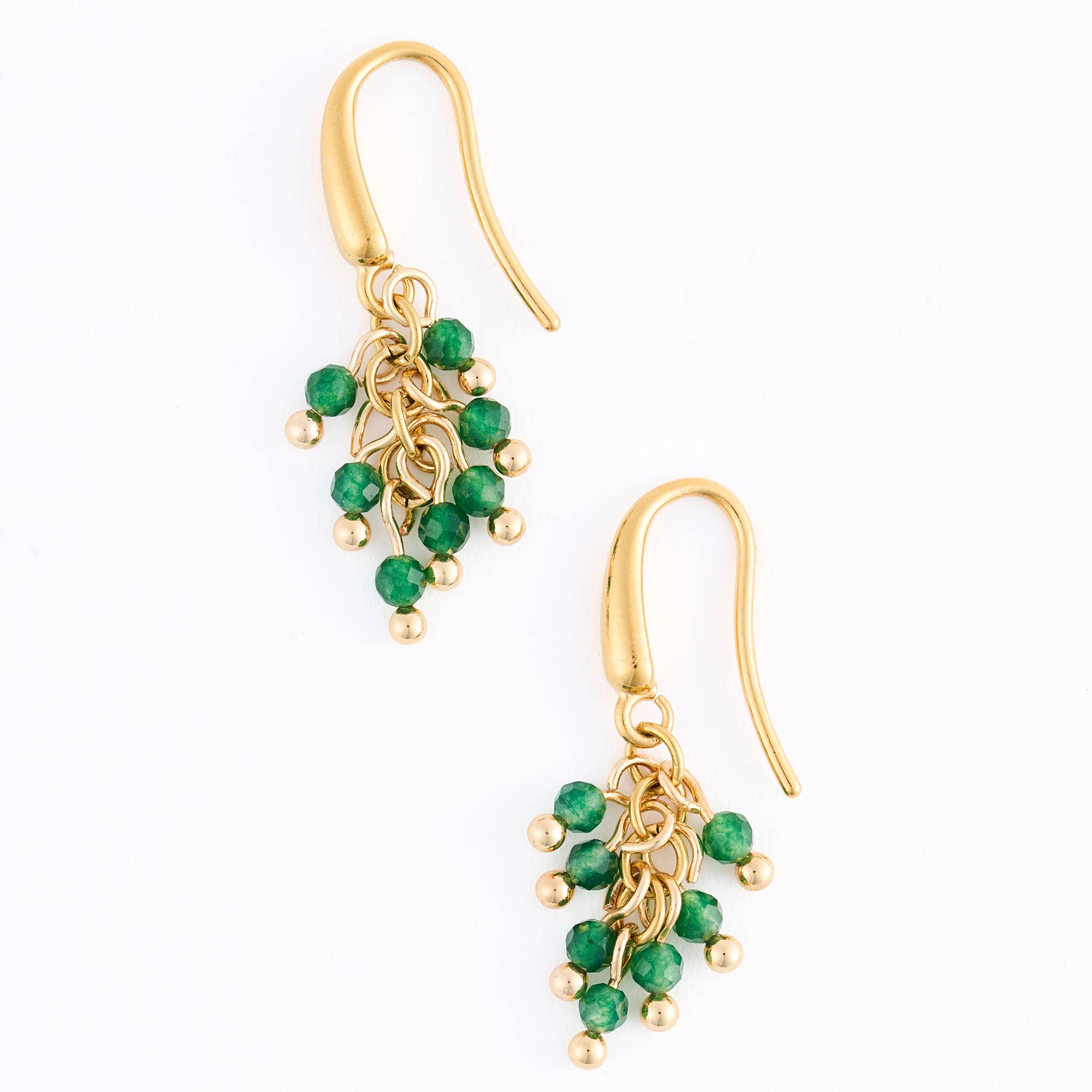 Waterproof Earrings Gemstone Beaded Drop Narelle Fringe