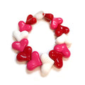 Single Puffy Acrylic Chunky Love Heart Stretch Bracelet
