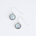 Silver Aurora Borealis Crystal Drop Earrings