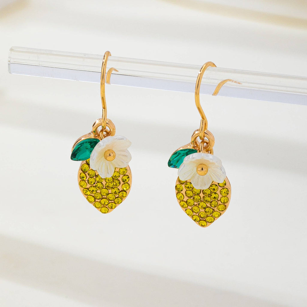 Sparkling Pave Lemon Drop Earrings | 80E62626